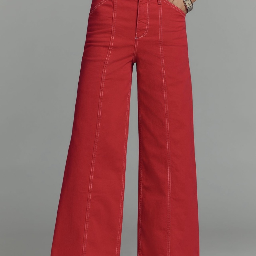 Maeve by Anthropologie Rose Wide-Leg Women Jeans sz 26